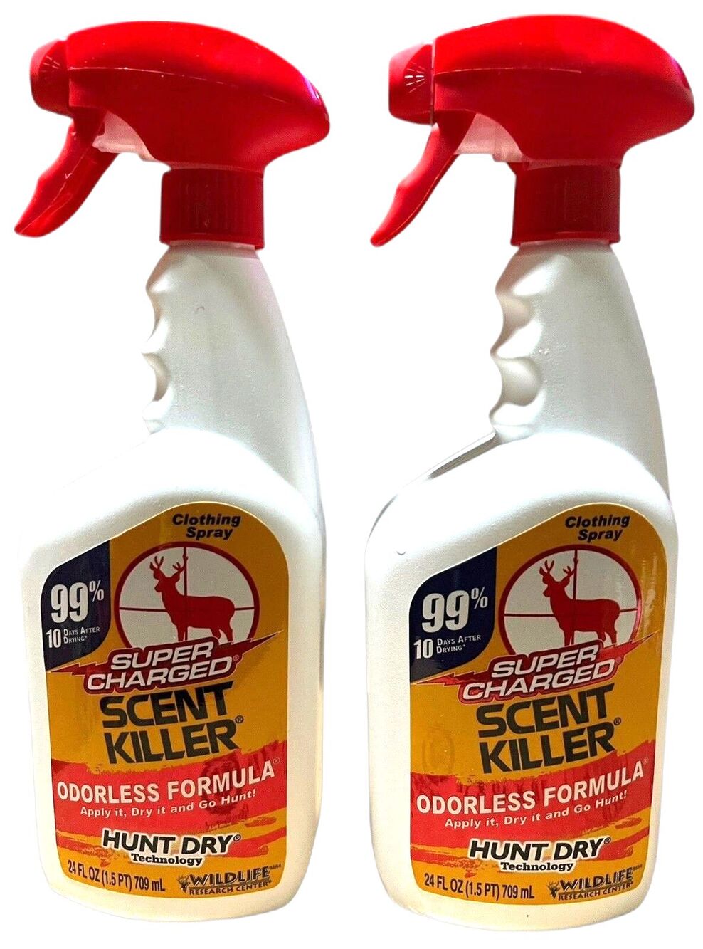 Wildlife Research Scent Killer Spray 24oz 2 Pack Odorless Hunt Dry 04/2027 NEW